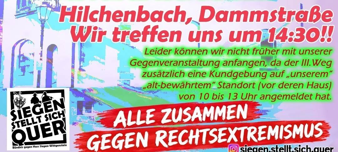 Veranstaltung und Gegendemo