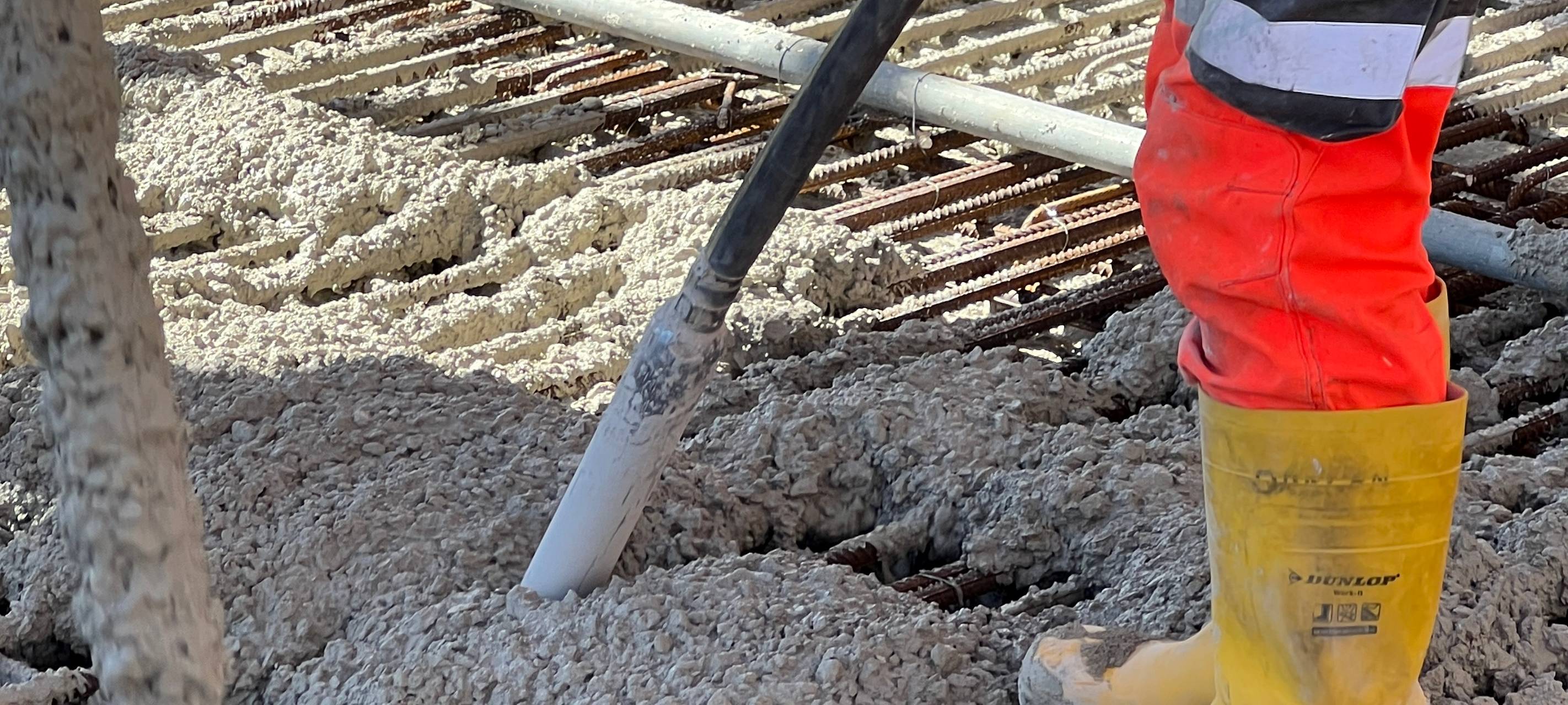 Fahrbahnplatte fertig gegossen