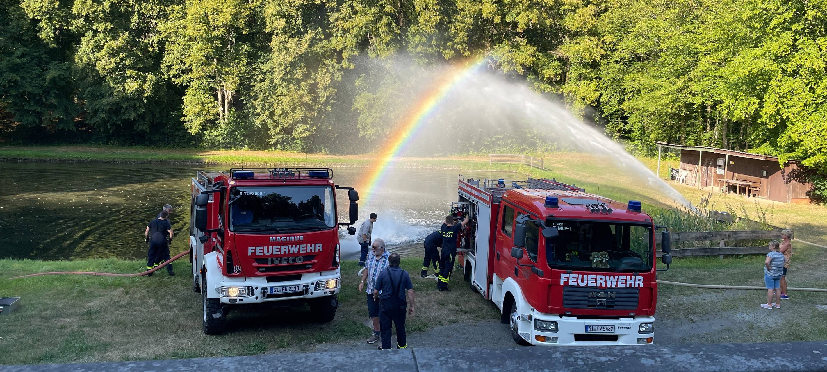 Feuerwehr rettet Fische