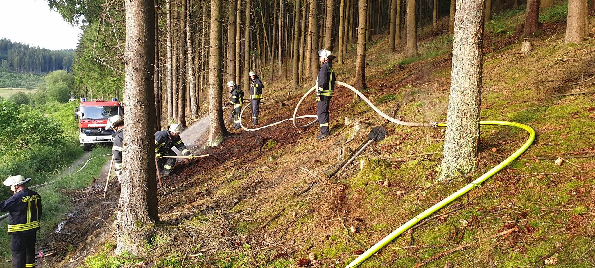 Flammen schnell gelöscht
