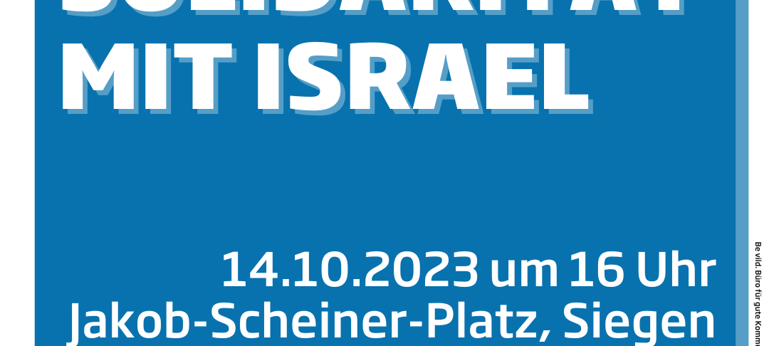 Kundgebung aus Solidarität mit Israel in Siegen