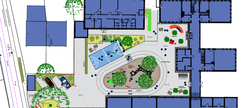 Grüner Schulhof in Niederdresselndorf