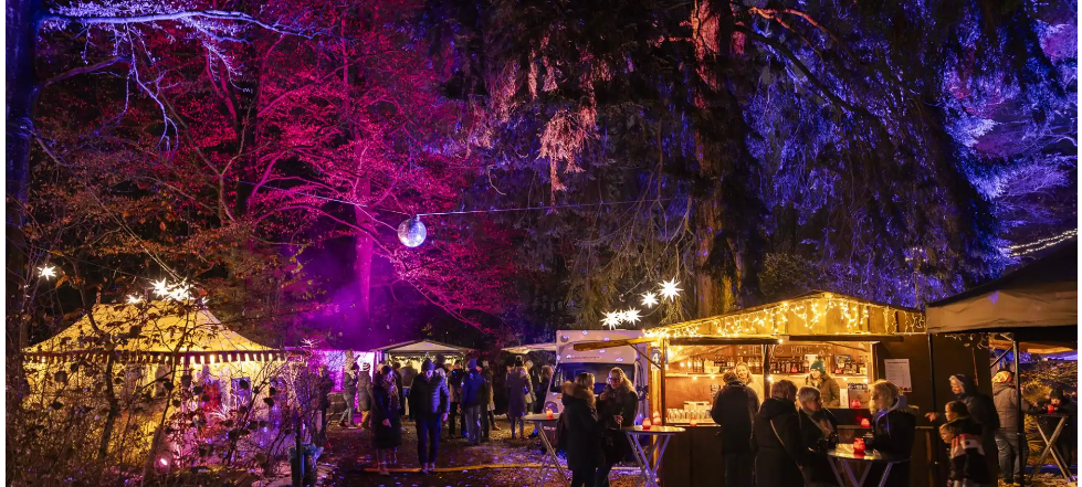 An vier Tagen im Dezember erstrahlt "Dreslers Park" in Kreuztal beim Lichterglanz - so wie hier 2023.