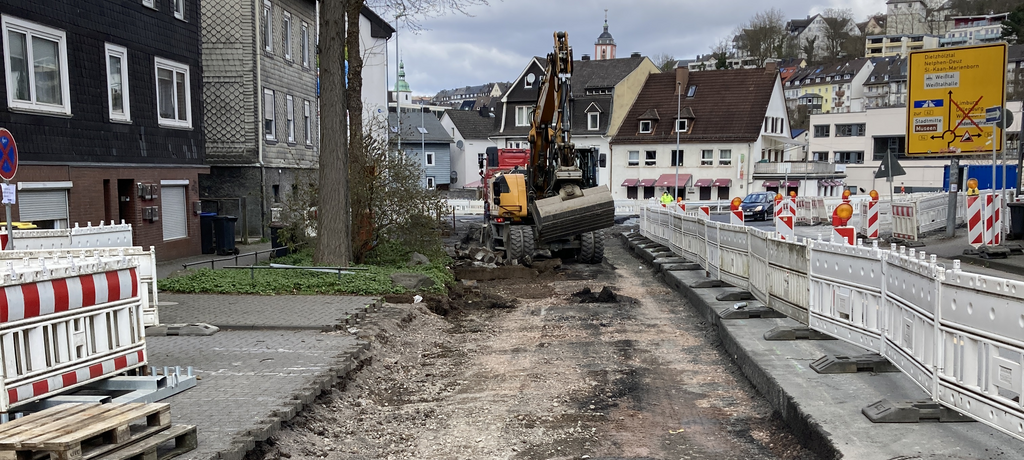 Weniger Stau an Baustelle "Schleifmühlchen" in Siegen
