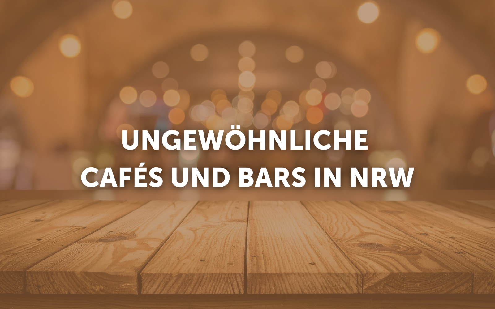 Diese ungewöhnlichen Cafés und Bars gibt es in NRW