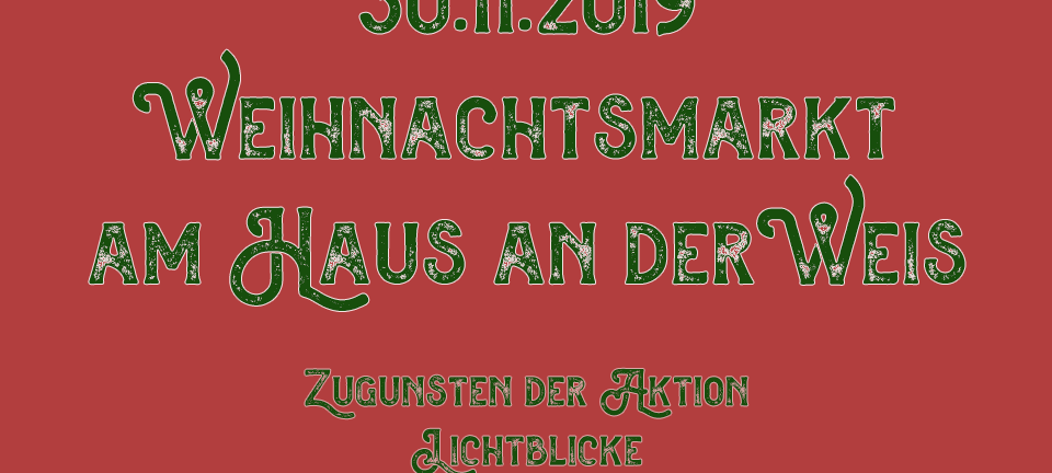30.11.2019 - Weihnachtsmarkt für die Aktion Lichtblicke