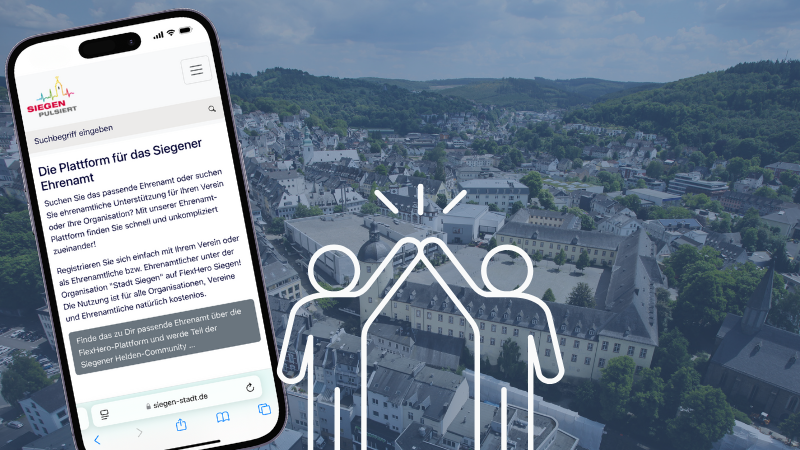 Die Stadt Siegen will das Ehrenamt stärken über die online-Plattform 'FlexHero'.
